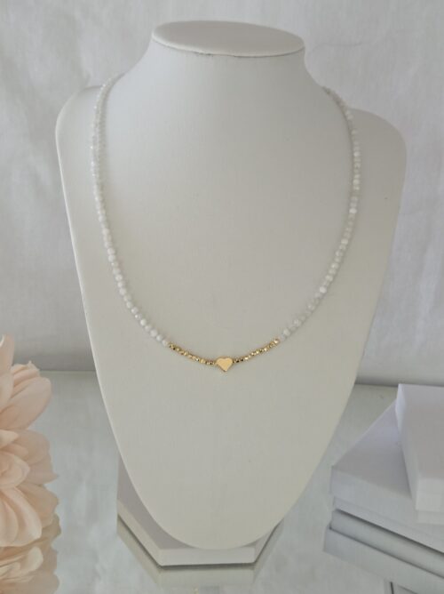 Halsband HJÄRTA, månsten | LillieCharlotte