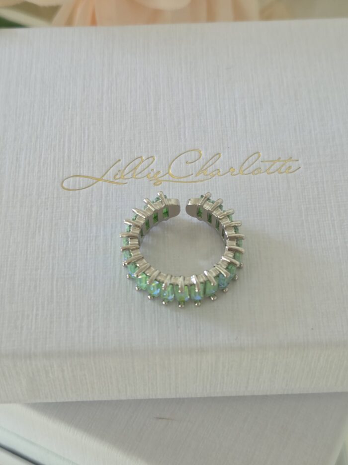Ring CANDYCRUSH, akvamarin, platina