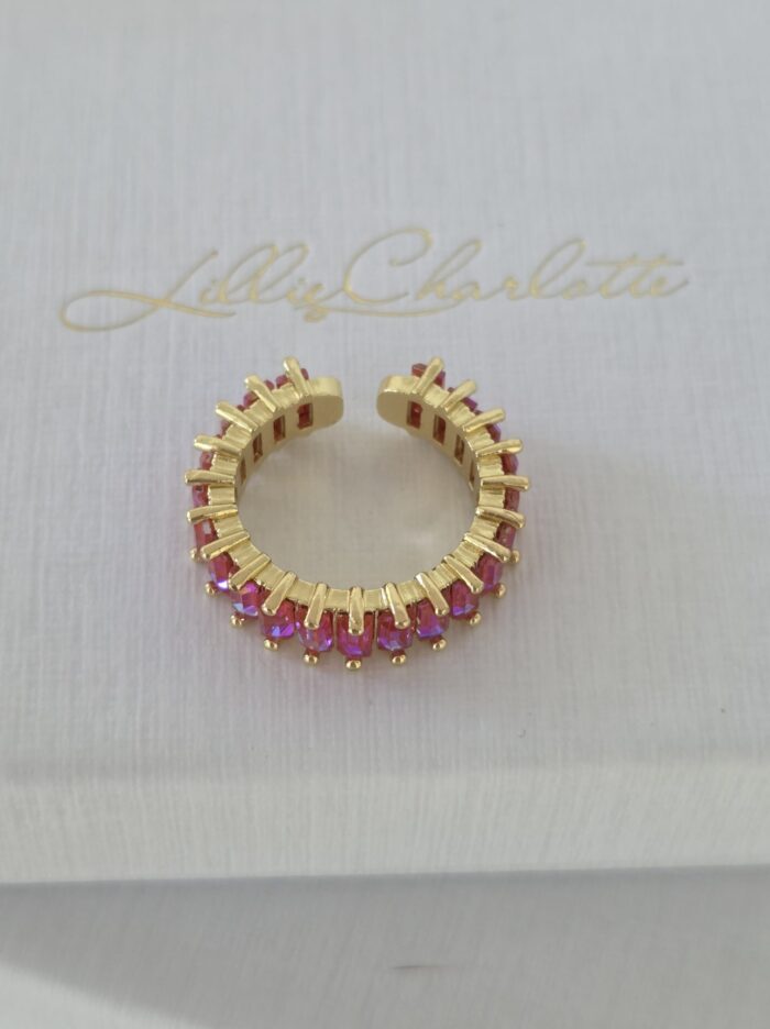 Ring CANDYCRUSH, cerise, guld