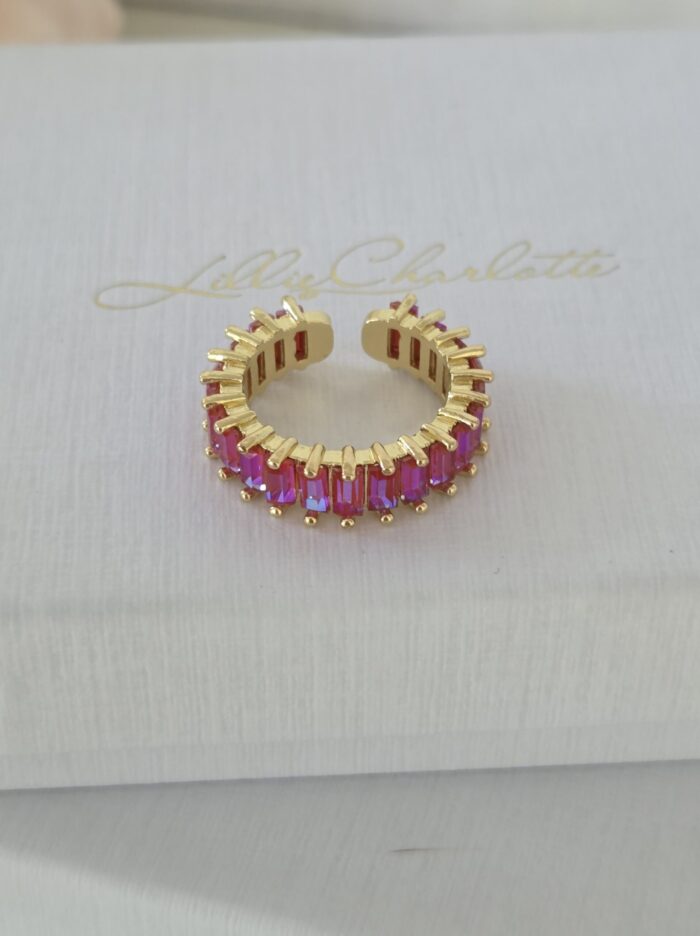 Ring CANDYCRUSH, cerise, guld