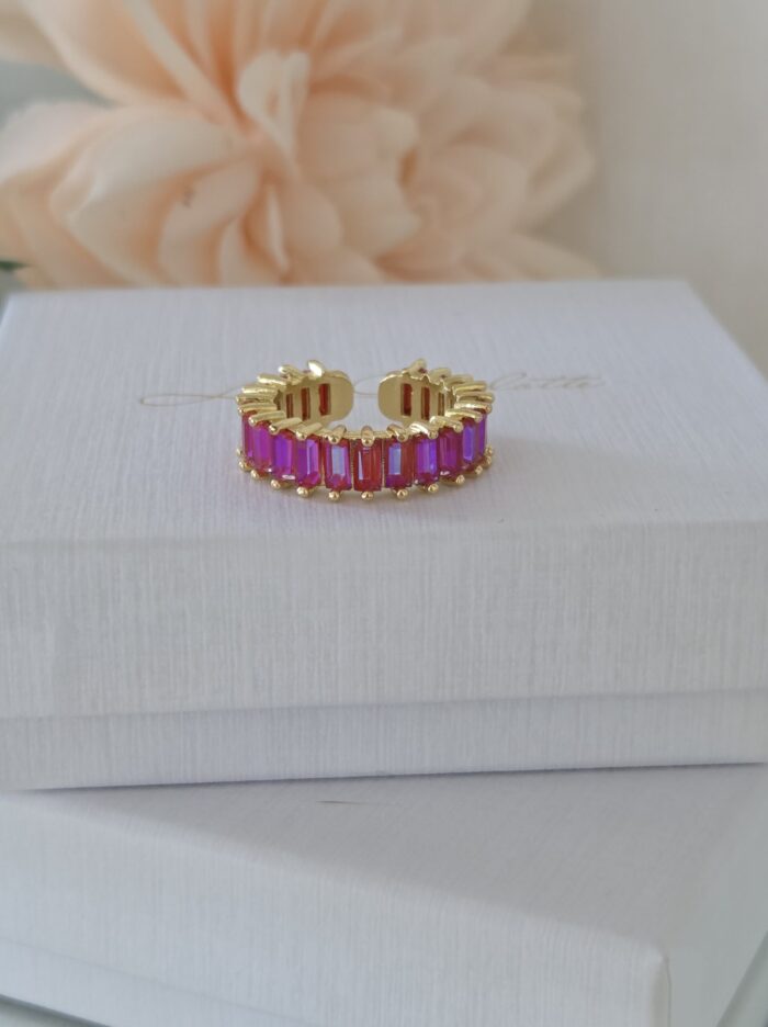 Ring CANDYCRUSH, cerise, guld