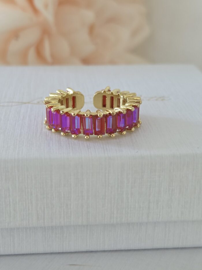 Ring CANDYCRUSH, cerise, guld