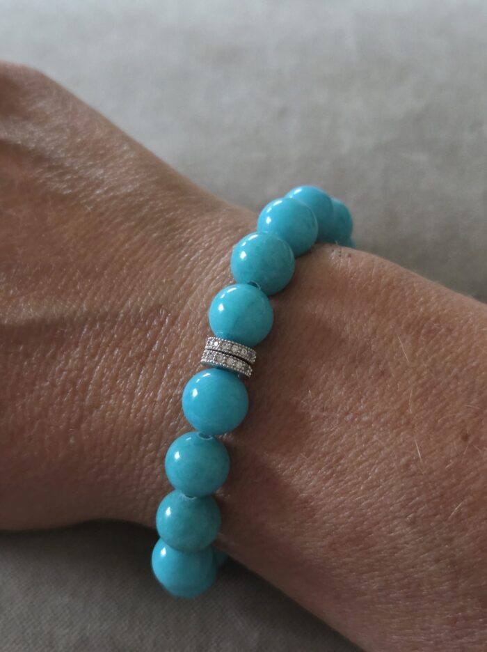 Armband CHUNKY JADE, turkos - Image 2
