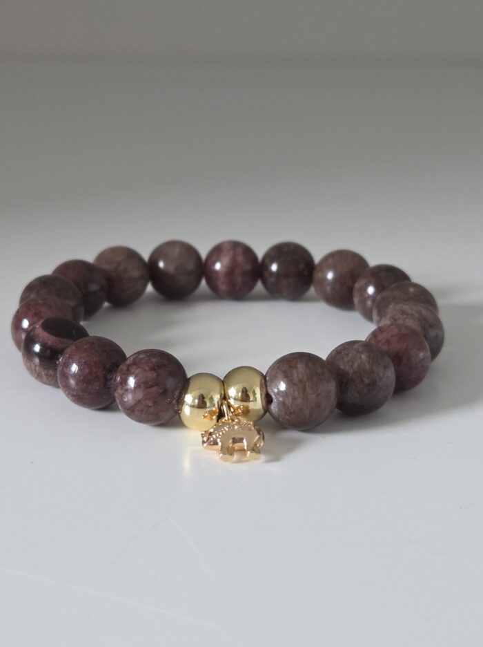 Armband CHUNKY JADE, brun/grå - Image 2