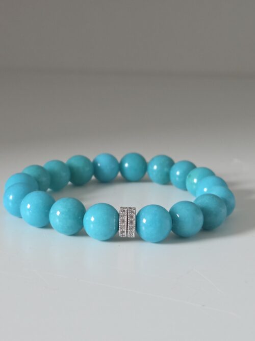 Armband CHUNKY JADE, turkos
