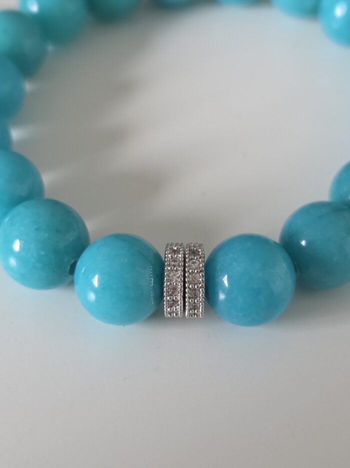 Armband CHUNKY JADE, turkos - Image 3