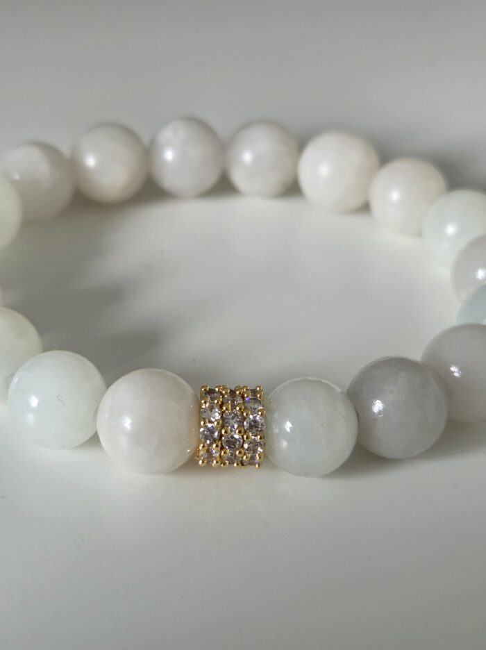 Armband CHUNKY JADE, vit - Image 2